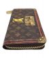 中古・古着 LOUIS VUITTON (ルイ ヴィトン) トランクタイム ジッピーウォレット ブラウン：58000円