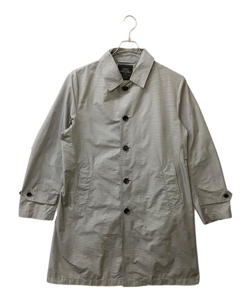 UNITED ARROWS（ユナイテッドアローズ）UNITED ARROWS (ユナイテッドアローズ) ギンガムチェック ステンカラーコート ブラック×ホワイト サイズ:Lの古着・服飾アイテム