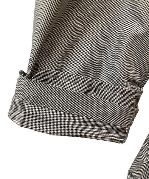 UNITED ARROWS（ユナイテッドアローズ）UNITED ARROWS (ユナイテッドアローズ) ギンガムチェック ステンカラーコート ブラック×ホワイト サイズ:Lの古着・服飾アイテム