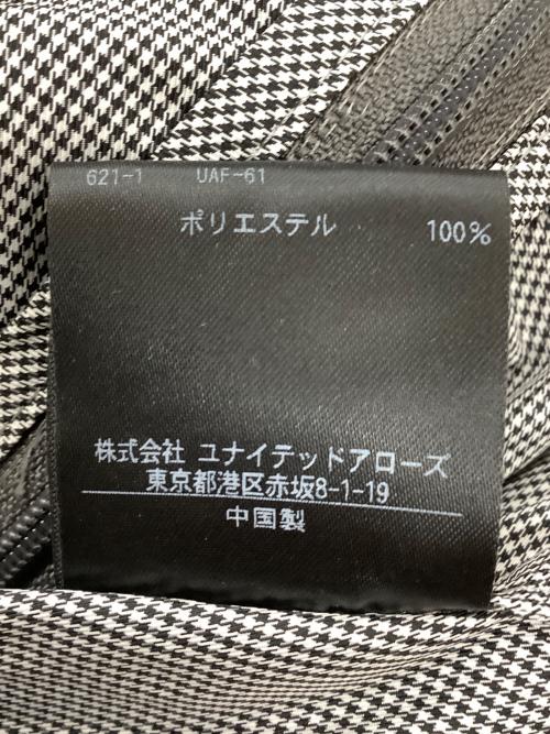 UNITED ARROWS（ユナイテッドアローズ）UNITED ARROWS (ユナイテッドアローズ) ギンガムチェック ステンカラーコート ブラック×ホワイト サイズ:Lの古着・服飾アイテム