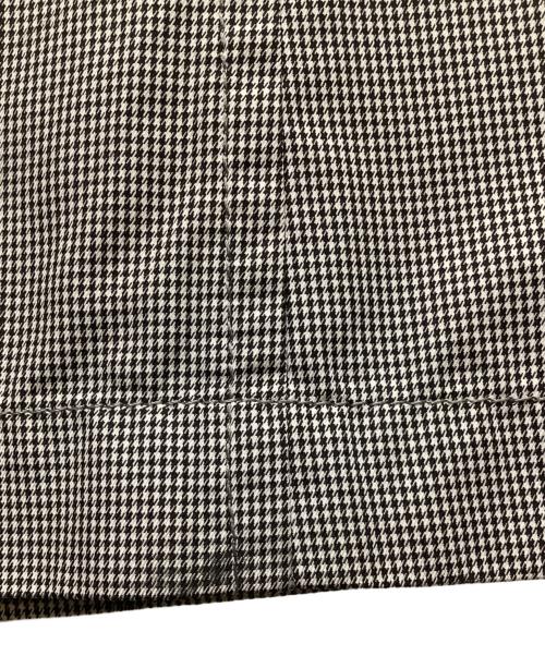 UNITED ARROWS（ユナイテッドアローズ）UNITED ARROWS (ユナイテッドアローズ) ギンガムチェック ステンカラーコート ブラック×ホワイト サイズ:Lの古着・服飾アイテム