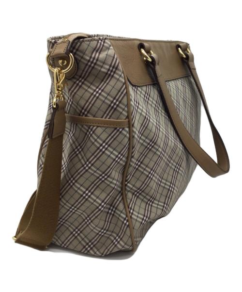 BURBERRY BLUE LABEL（バーバリー ブルー レーベル）BURBERRY BLUE LABEL (バーバリーロンドンブルーレーベル) 2wayトートバッグ ベージュの古着・服飾アイテム