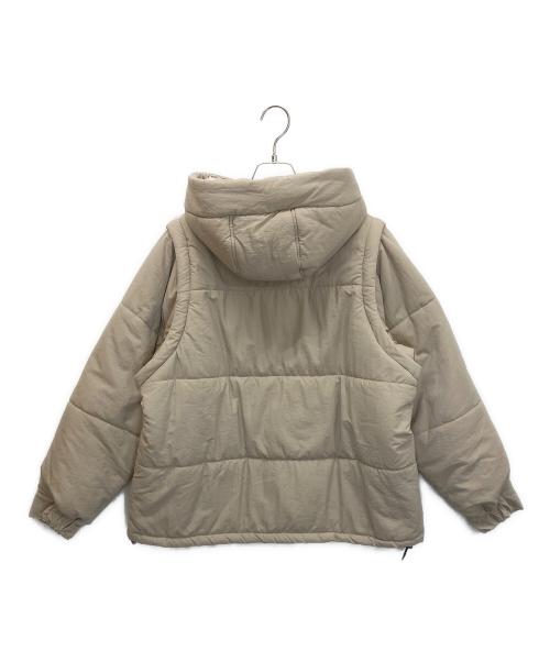 Crisp（クリスプ）Crisp (クリスプ) c8R3304　ミドルパディングジャケット ベージュ サイズ:Fの古着・服飾アイテム