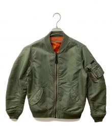 AVIREX（アヴィレックス）の古着「8415-818-7352　MA-1フライトジャケット」｜カーキ×オレンジ