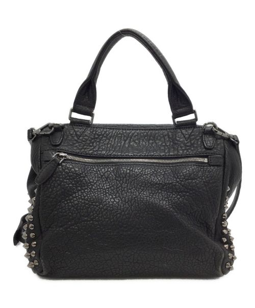 MCM（エムシーエム）MCM (エムシーエム) スタッズショルダーバッグ ブラックの古着・服飾アイテム