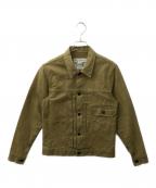 BURGUS PLUSバーガスプラス）の古着「71928　13.5oz Heavy Duck 1st Type Jacket」｜カーキ