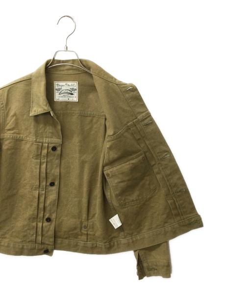 BURGUS PLUS（バーガスプラス）BURGUS PLUS (バーガスプラス) 71928　13.5oz Heavy Duck 1st Type Jacket カーキ サイズ:36の古着・服飾アイテム