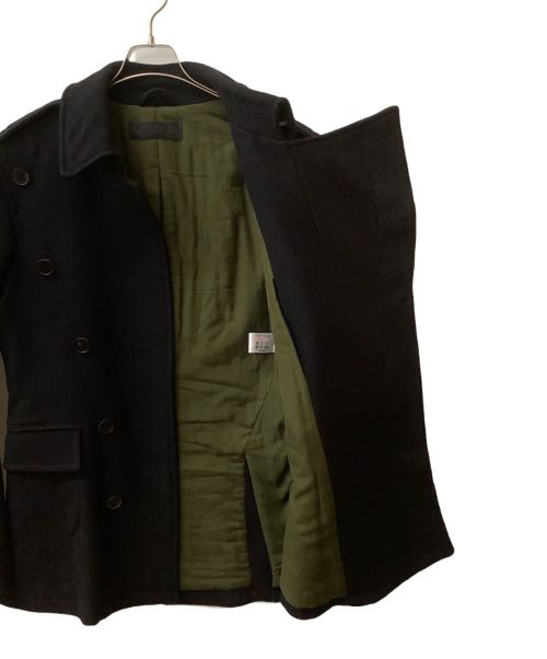 HAIDER ACKERMANN（ハイダーアッカーマン）HAIDER ACKERMANN (ハイダーアッカーマン) ジップアップダブルピーコート ブラック サイズ:46の古着・服飾アイテム