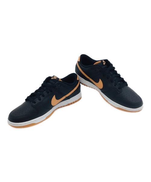 NIKE（ナイキ）NIKE (ナイキ) Dunk Low Retro ブラック×ブラウン サイズ:US9.5、UK8.5、EUR43、cm27.5、BR41、CN275（2.5）の古着・服飾アイテム