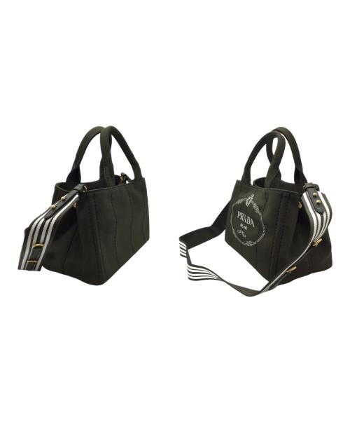 PRADA（プラダ）PRADA (プラダ) 2WAYバッグ カナパショルダー カーキ(MIMETIOCO+TAL)の古着・服飾アイテム