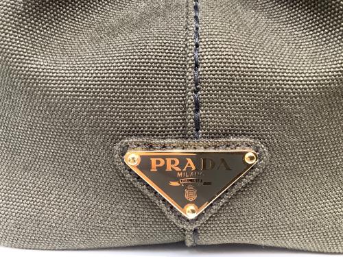 PRADA（プラダ）PRADA (プラダ) 2WAYバッグ カナパショルダー カーキ(MIMETIOCO+TAL)の古着・服飾アイテム