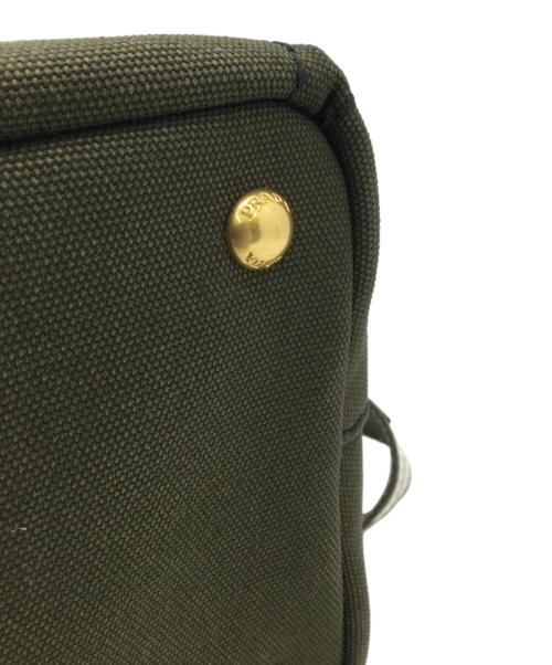 PRADA（プラダ）PRADA (プラダ) 2WAYバッグ カナパショルダー カーキ(MIMETIOCO+TAL)の古着・服飾アイテム