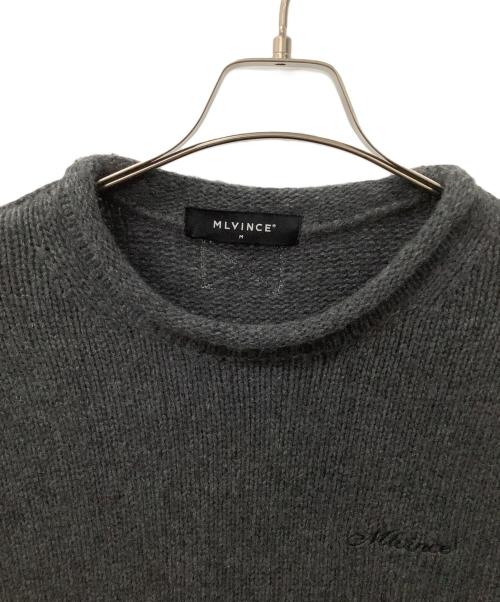 MLVINCE（メルヴィンス）MLVINCE (メルヴィンス) Script Logo Crew Knit グレー サイズ:Mの古着・服飾アイテム