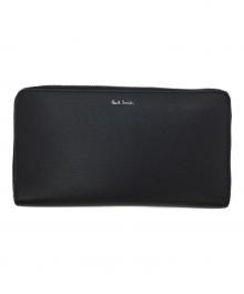 PAUL SMITH（ポールスミス）の古着「ラウンドファスナー財布」｜ブラック