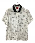 SUPREMEシュプリーム）の古着「半袖シャツ」｜ホワイト×ブラック