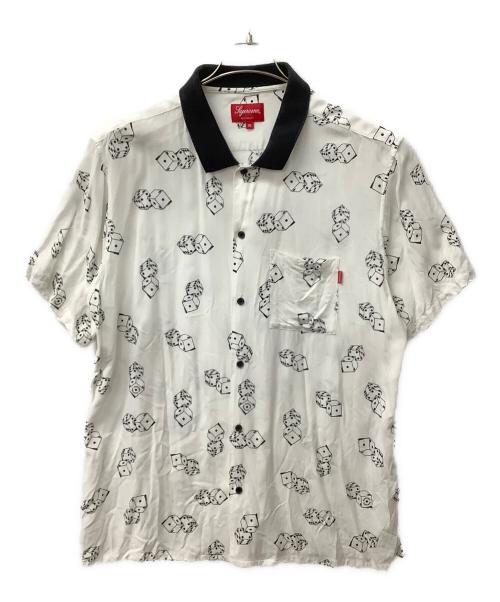 SUPREME（シュプリーム）SUPREME (シュプリーム) 半袖シャツ ホワイト×ブラック サイズ:XLの古着・服飾アイテム