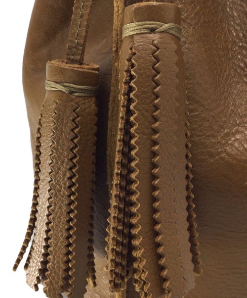 IL BISONTE（イル ビゾンテ）IL BISONTE (イル ビゾンテ) ドローストリングバッグ ブラウンの古着・服飾アイテム