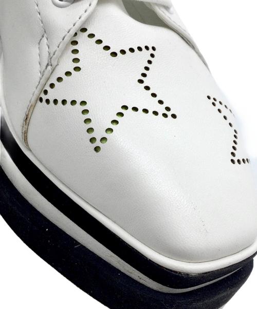STELLA McCARTNEY（ステラマッカートニー）STELLA McCARTNEY (ステラマッカートニー) エリス スター レザー 厚底 スニーカー ホワイト×ブラック サイズ:23.5cmの古着・服飾アイテム