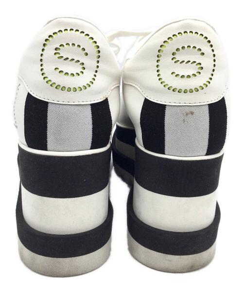 STELLA McCARTNEY（ステラマッカートニー）STELLA McCARTNEY (ステラマッカートニー) エリス スター レザー 厚底 スニーカー ホワイト×ブラック サイズ:23.5cmの古着・服飾アイテム