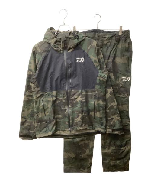 DAIWA（ダイワ）DAIWA (ダイワ) DR-33008 レインマックスレインスーツ カーキ×ブラック サイズ:XLの古着・服飾アイテム
