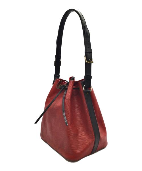 LOUIS VUITTON（ルイ ヴィトン）LOUIS VUITTON (ルイ ヴィトン) 巾着ショルダーバッグ カスティリアンレッド ノワールの古着・服飾アイテム