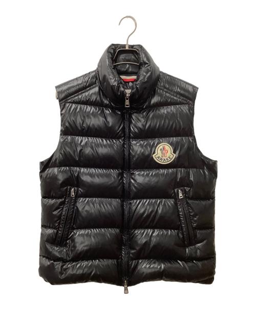 MONCLER GENIUS（モンクレール ジーニアス）MONCLER GENIUS (モンクレール ジーニアス) AWAKE (アウェイク) バックロゴシャイニーナイロンダウンベスト ブラック サイズ:Lの古着・服飾アイテム