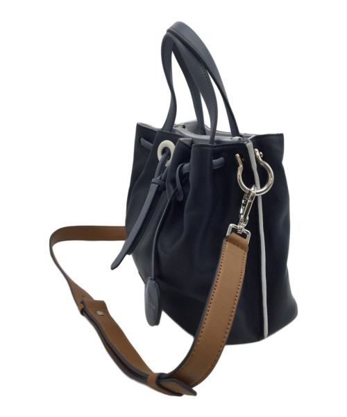 COLE HAAN（コールハーン）COLE HAAN (コールハーン) 2WAYバッグ ネイビー×ブラウンの古着・服飾アイテム