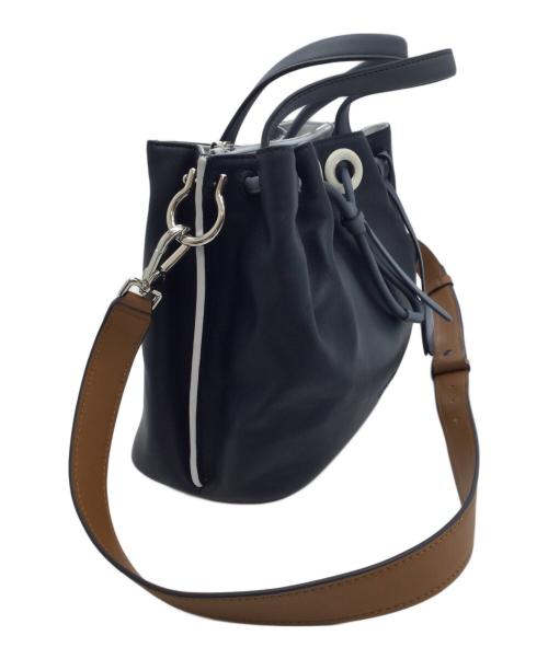 COLE HAAN（コールハーン）COLE HAAN (コールハーン) 2WAYバッグ ネイビー×ブラウンの古着・服飾アイテム