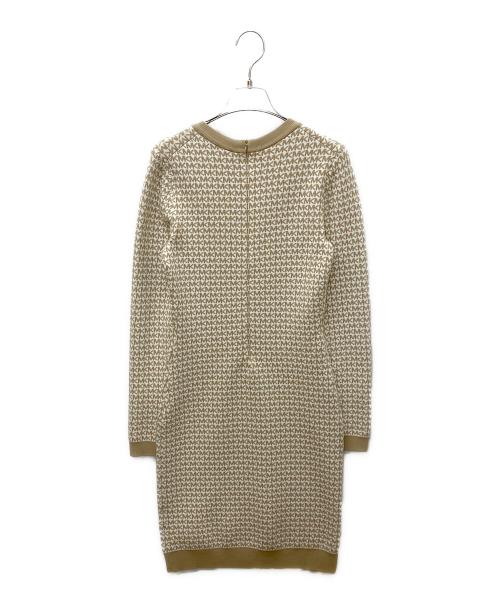 MICHAEL KORS（マイケル・コース）MICHAEL KORS (マイケル・コース) JH180X84GH　ニットワンピース ベージュ×ホワイト サイズ:XSの古着・服飾アイテム
