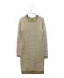 MICHAEL KORS（マイケル・コース）の古着「JH180X84GH　ニットワンピース」｜ベージュ×ホワイト