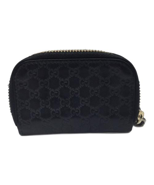GUCCI（グッチ）GUCCI (グッチ) レザーコインケース ブラックの古着・服飾アイテム