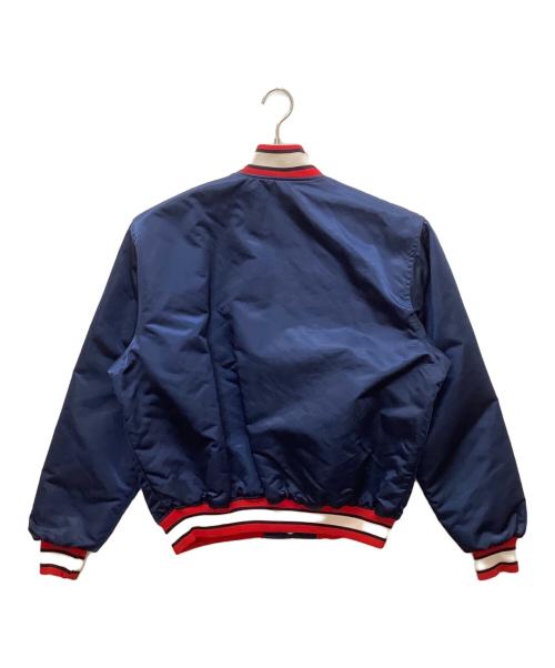 STARTER（スターター）STARTER (スターター) 90s BRAVES MLB ナイロン バーシティジャケット ネイビー×レッド サイズ:XLの古着・服飾アイテム