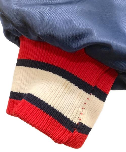 STARTER（スターター）STARTER (スターター) 90s BRAVES MLB ナイロン バーシティジャケット ネイビー×レッド サイズ:XLの古着・服飾アイテム