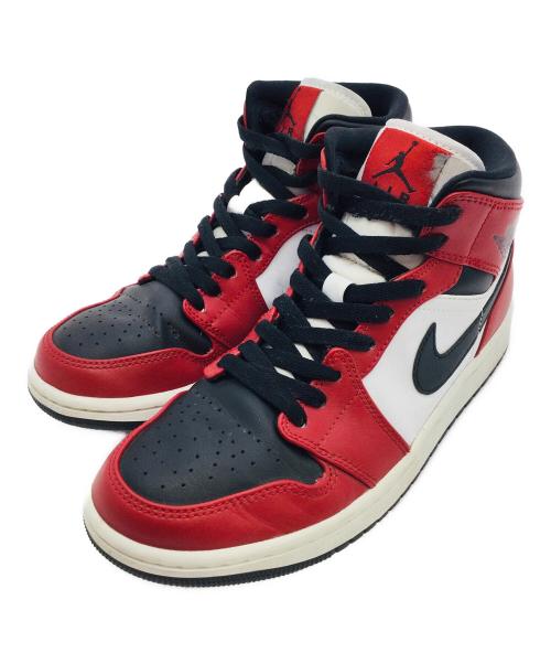 NIKE（ナイキ）NIKE (ナイキ) AIR JORDAN 1 MID レッド×ブラック サイズ:US7、UK6の古着・服飾アイテム