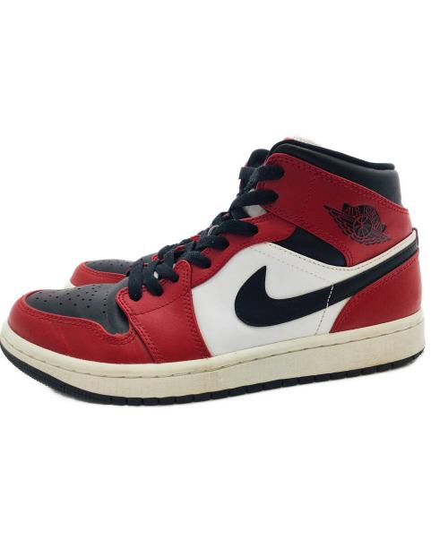 NIKE（ナイキ）NIKE (ナイキ) AIR JORDAN 1 MID レッド×ブラック サイズ:US7、UK6の古着・服飾アイテム