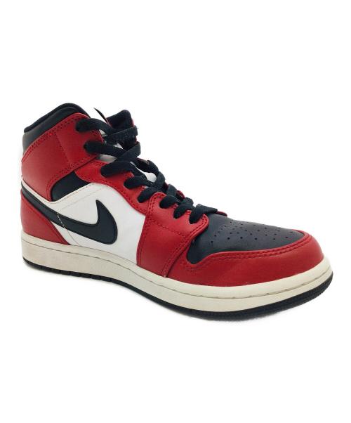 NIKE（ナイキ）NIKE (ナイキ) AIR JORDAN 1 MID レッド×ブラック サイズ:US7、UK6の古着・服飾アイテム
