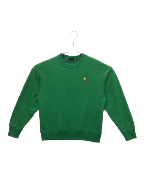 THE NORTH FACE（ザ ノース フェイス）THE NORTH FACE (ザ ノース フェイス) NT12337　Flower Logo Crew グリーン サイズ:Mの古着・服飾アイテム
