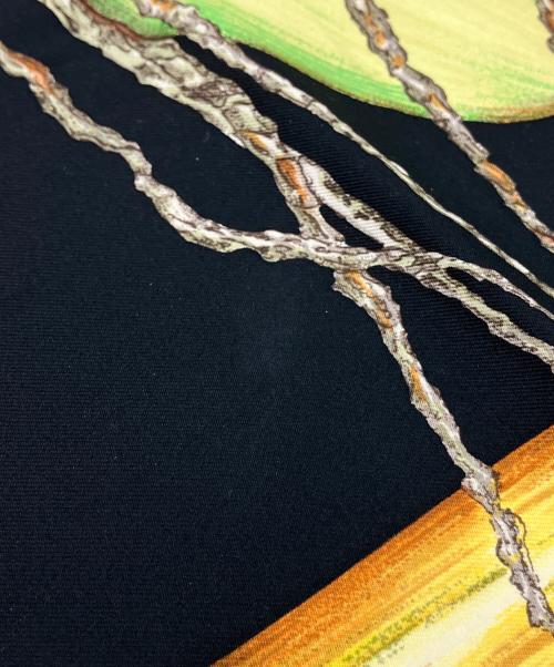 HERMES（エルメス）HERMES (エルメス) スカーフ ブラック×グリーンの古着・服飾アイテム