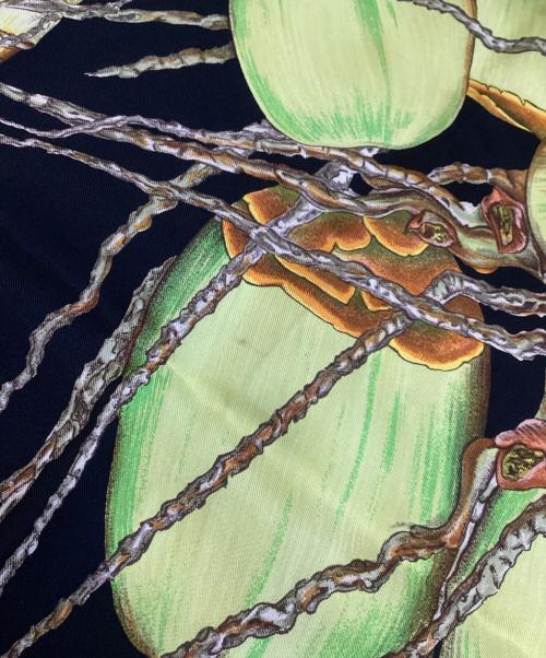 HERMES（エルメス）HERMES (エルメス) スカーフ ブラック×グリーンの古着・服飾アイテム