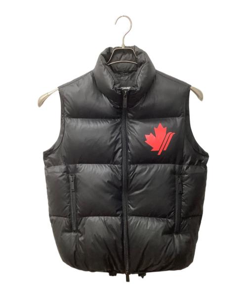 DSQUARED2（ディースクエアード）DSQUARED2 (ディースクエアード) ダウンベスト ブラック サイズ:48の古着・服飾アイテム
