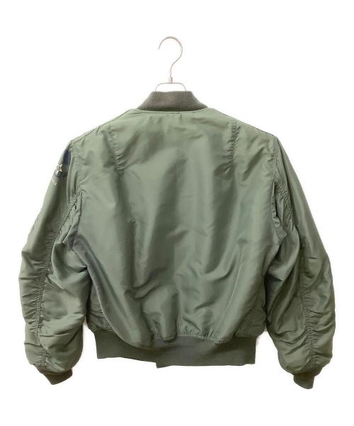 HOUSTON（ヒューストン）HOUSTON (ヒューストン) 8415-273-397　MA-1ジャケット オリーブ サイズ:Lの古着・服飾アイテム