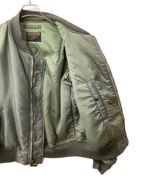 HOUSTON（ヒューストン）HOUSTON (ヒューストン) 8415-273-397　MA-1ジャケット オリーブ サイズ:Lの古着・服飾アイテム