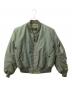 HOUSTON（ヒューストン）の古着「8415-273-397　MA-1ジャケット」｜オリーブ