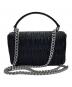 PRADA (プラダ) ナッパゴフレチェーンショルダーバッグ ブラック：90000円