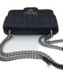 中古・古着 PRADA (プラダ) ナッパゴフレチェーンショルダーバッグ ブラック：90000円