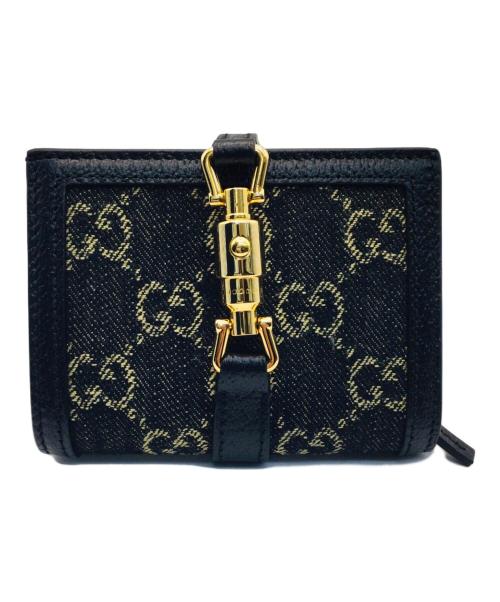 GUCCI（グッチ）GUCCI (グッチ) GUCCI 2つ折り財布 ネイビーの古着・服飾アイテム