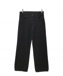 MINEDENIM（マインデニム）の古着「FPK106BL-99-312-2　ブラックワイドデニムパンツ」｜ブラック