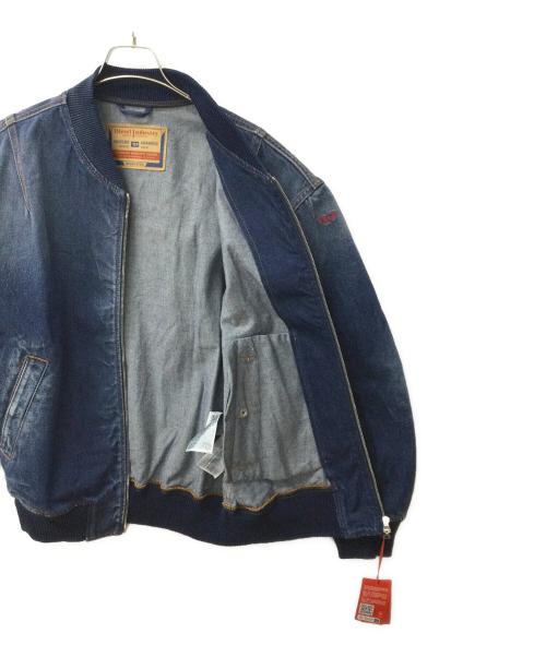 DIESEL（ディーゼル）DIESEL (ディーゼル) A13120 09I46 デニムボンバージャケット インディゴ サイズ:Sの古着・服飾アイテム