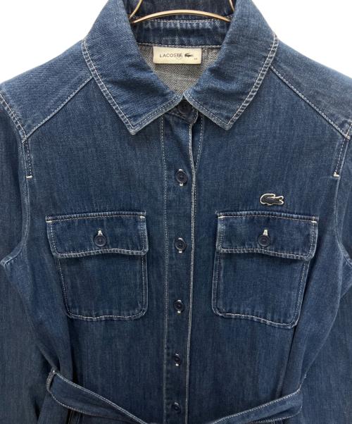 LACOSTE（ラコステ）LACOSTE (ラコステ) デニムワンピース ブルー サイズ:34の古着・服飾アイテム