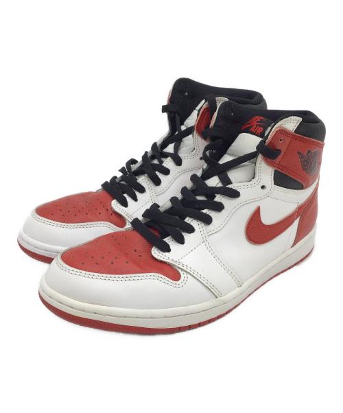 NIKE（ナイキ）NIKE (ナイキ) スニーカー ホワイト×レッド サイズ:US9.5、UK8.5、EUR43、cm27.5、BR41、CN275（2.5）の古着・服飾アイテム